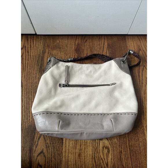 The Sak Womens Indio Leather Neutral Colorblock Shoulder Bag 108144 - Picture 2 of 4